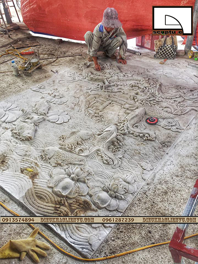 Thi công lắp đặt phù điêu trang trí sân vườn chuyên nghiệp